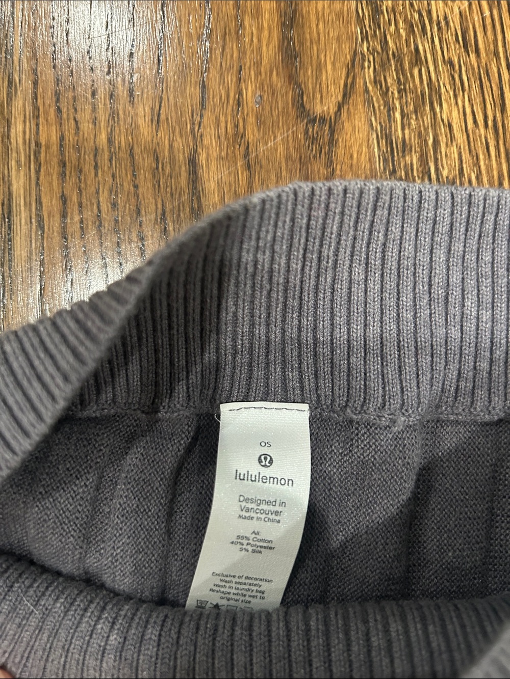 Lululemon Lightweight Soft Purple/Gray Women's Open Cape Sweater - Picture 2 of 3